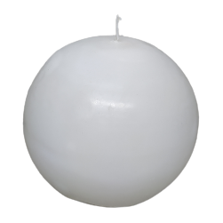 Vela Bola Branca 12cm