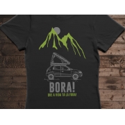 Camiseta BORA! - Canal Outdoors - Preta / Feminina / Babylook