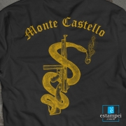Camiseta Monte Castello - Commandos Brasil - Preta com Dourado