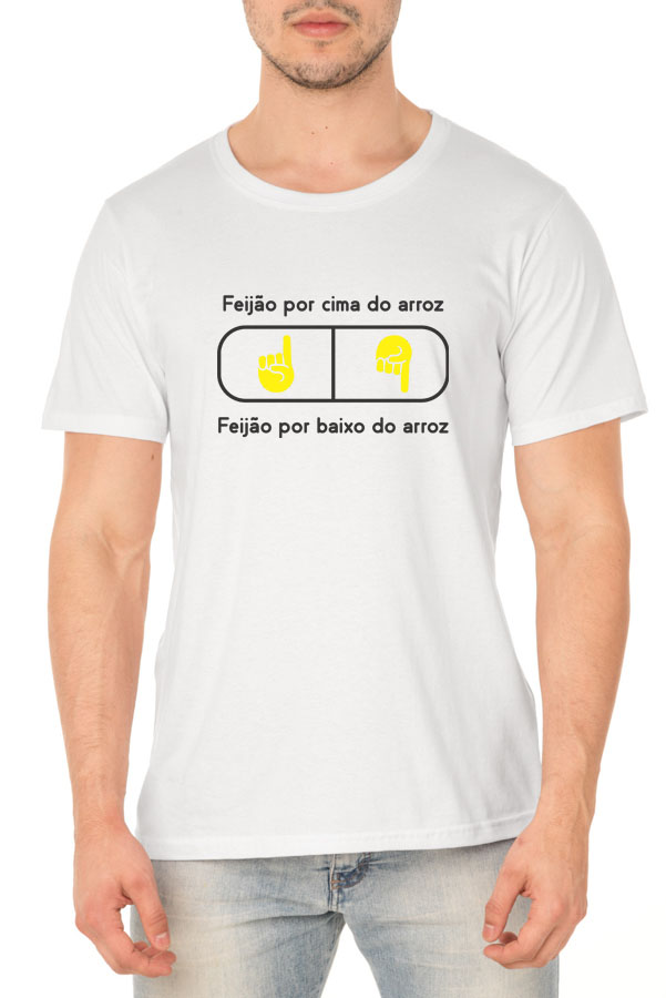 Camiseta Feijão Por Cima ou Por Baixo? - Coleção Chef Danilo Galhardo - Unissex