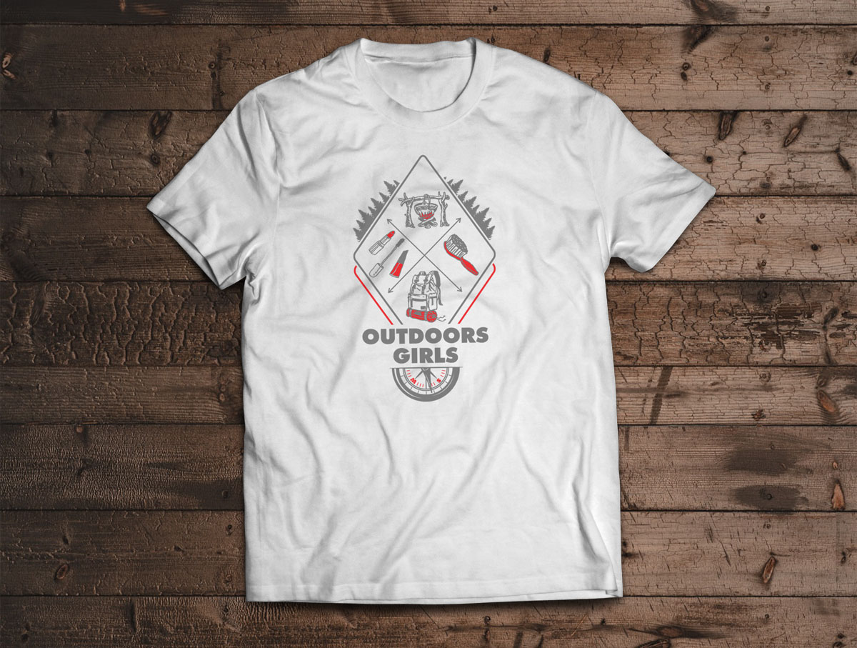 Camiseta Outdoors Girls - Canal Outdoors - Branca / Unissex