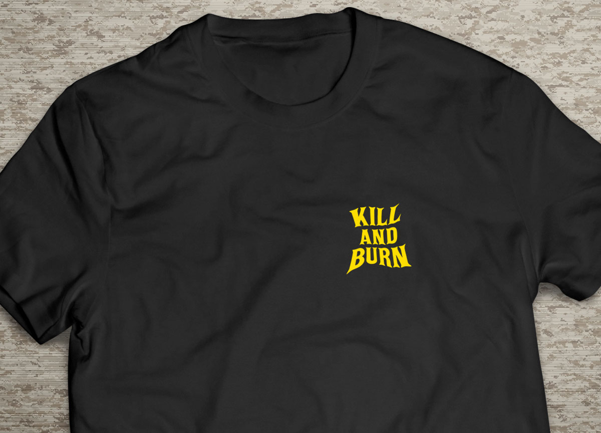 PRÉ-VENDA - Camiseta Kill and Burn PRETA - Depilações Masc. Spec Ops
