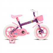Bicicleta Infantil Aro 12 Paty Lilás e Rosa 10441 Verden