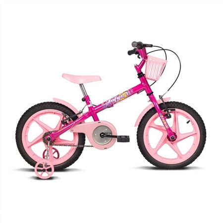 Bicicleta Infantil Fofys Aro 16 Pink e Rosa 10435 Verden