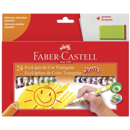 Lápis De Cor Jumbo Eco lápis 24 Cores Faber Castell
