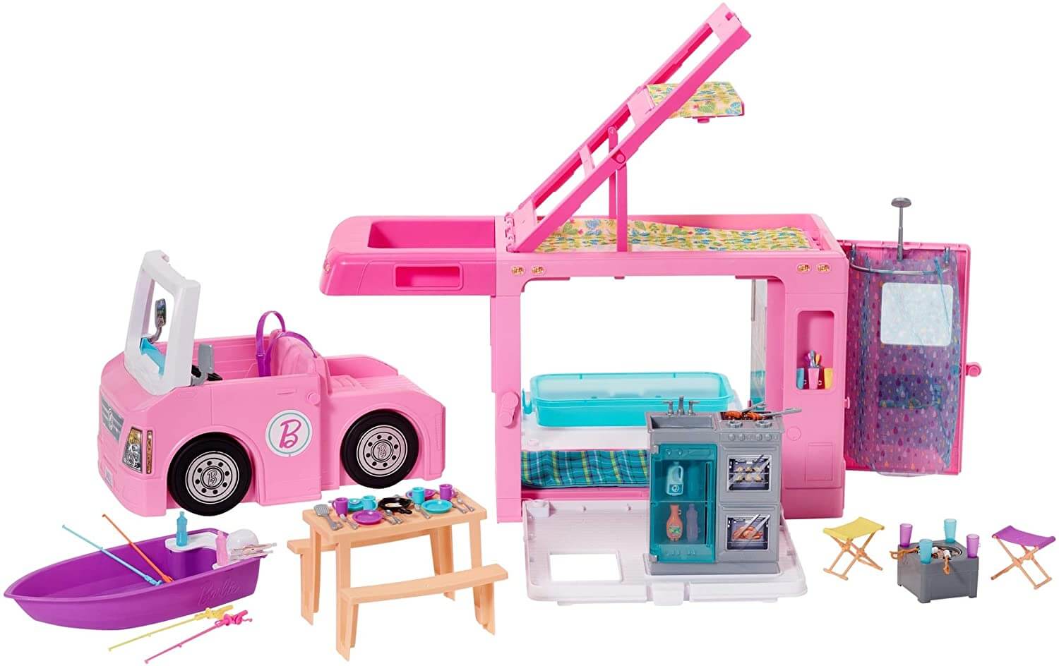 Barbie Trailer Acampamento Dos Sonhos 3 Em 1 GHL93 Mattel