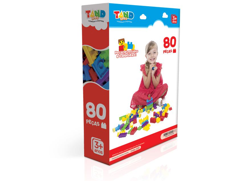 Blocos De Montar Tand Kids 80 Peças 2296 Toyster