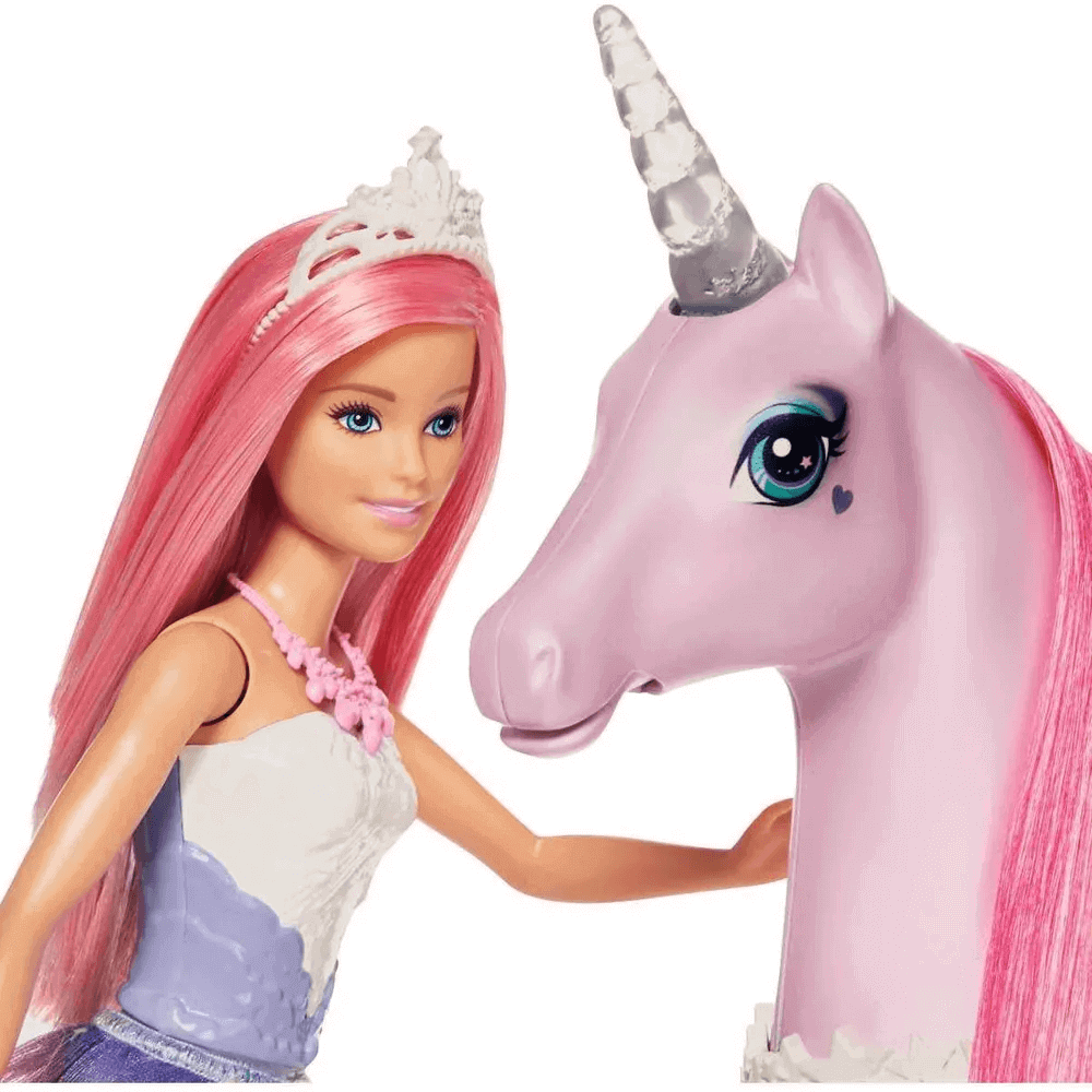 Boneca Barbie Dreamtopia Unicórnio Luzes Mágicas FXT26 Mattel