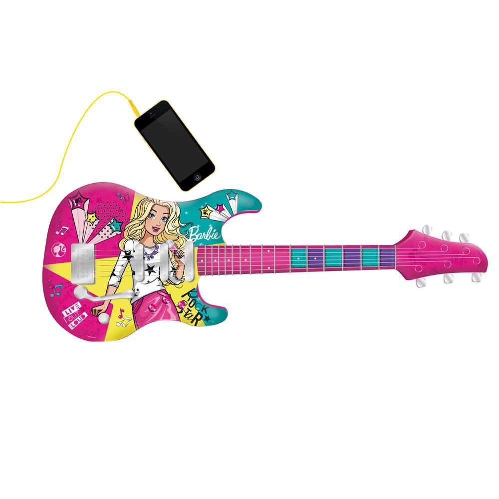 Guitarra Fabulosa Barbie Com Função Mp3 Player F00045 Fun