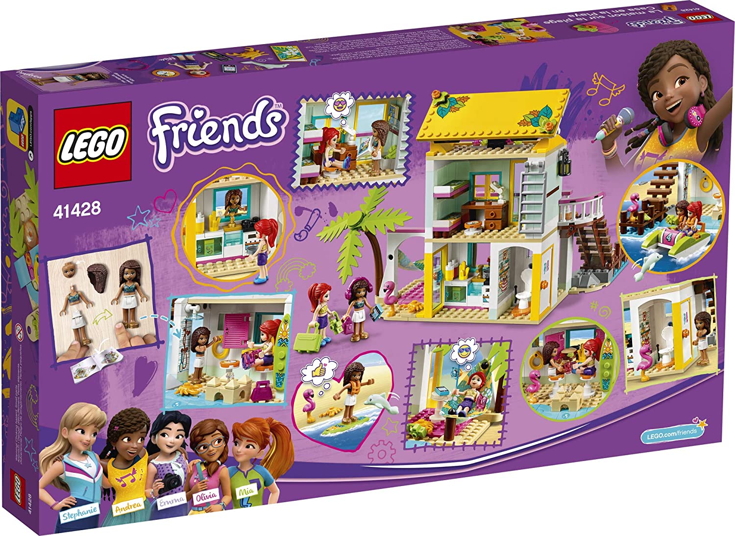 Lego Friends Casa Da Praia 444 Peças 41428