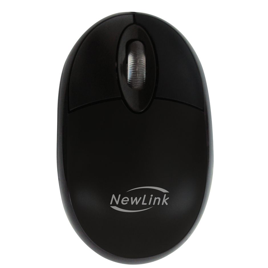 Mouse Mini Óptico Fit USB 1000dpi Com 3 Botões Preto Newex