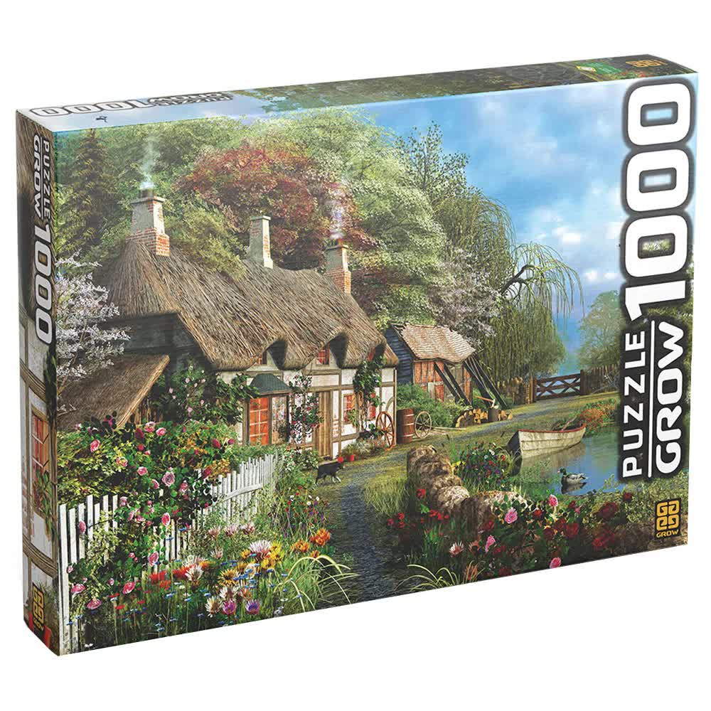 Quebra-Cabeça Puzzle 1000 Peças Casa No Lago 02963 Grow