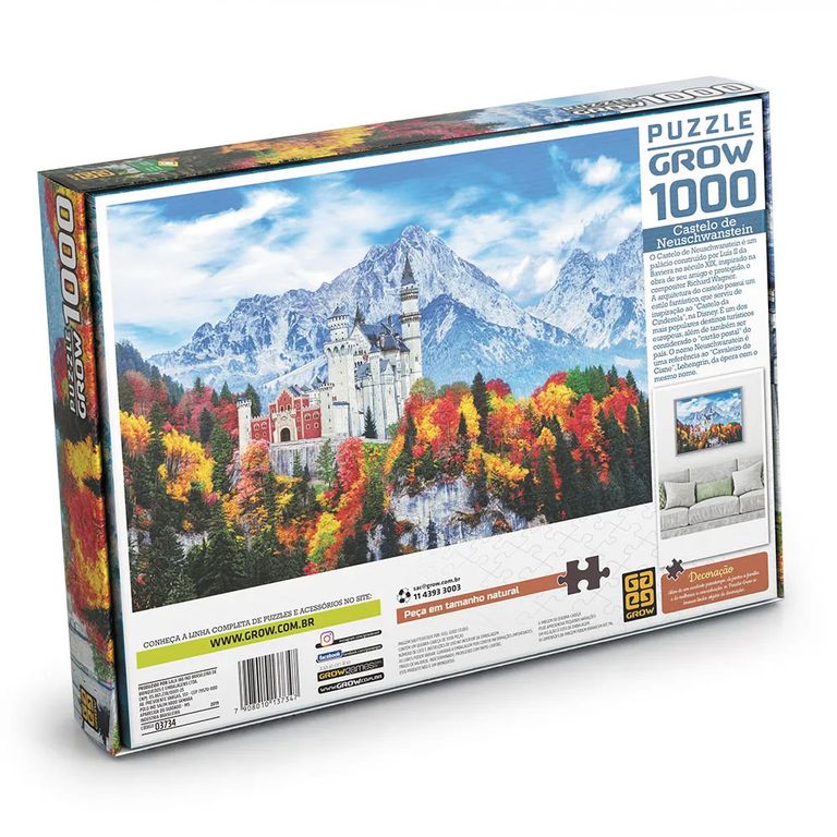 Puzzle Quebra Cabeça 1000 Peças Castelo De Neuschwanstein
