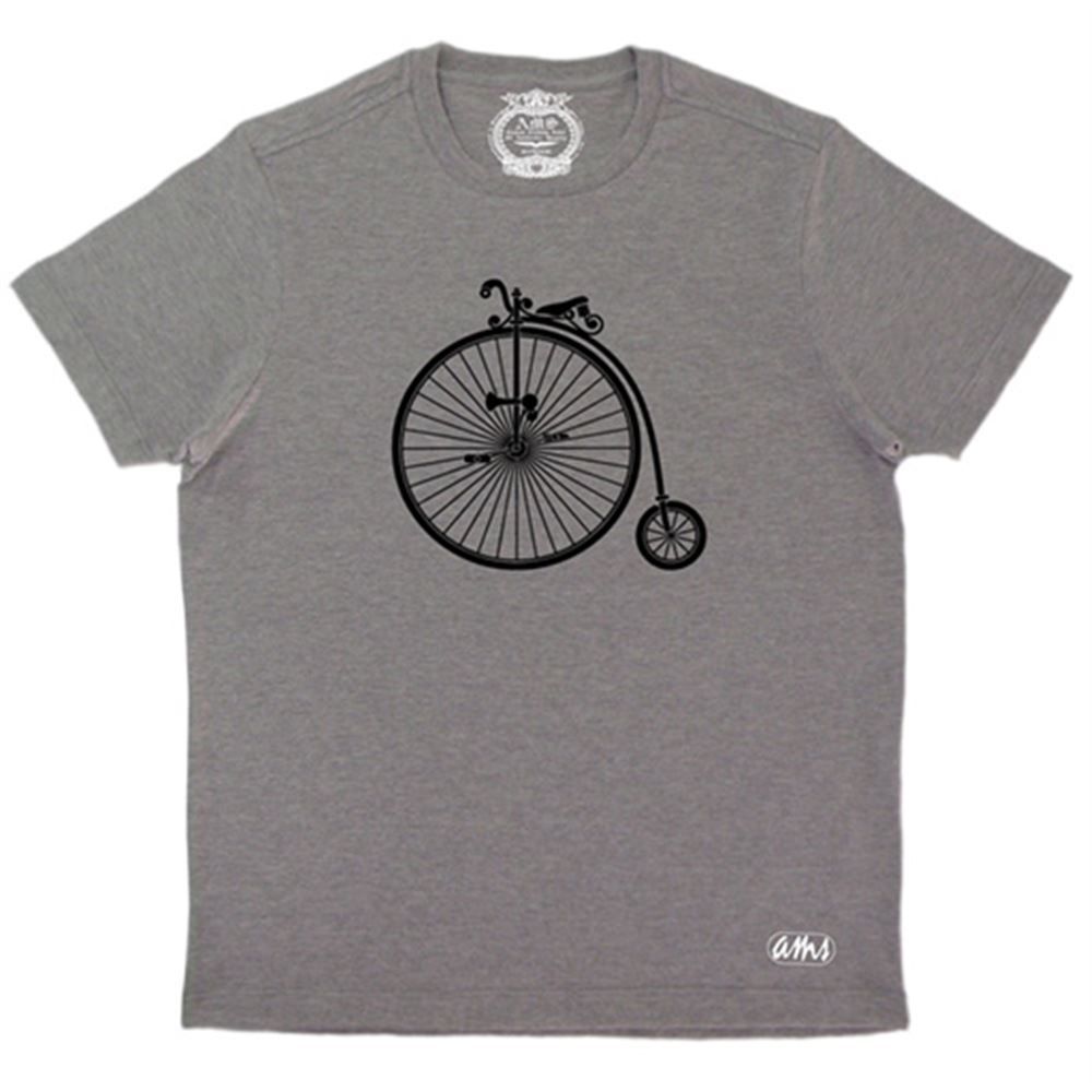 Camiseta Masculina AMS Old Bike Tamanho G Cinza
