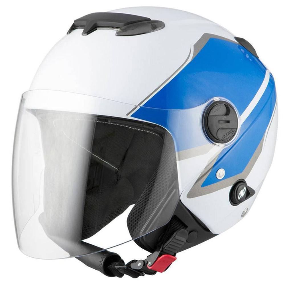 Capacete Moto Pro Tork Superbike Tamanho 58 Branco e Azul