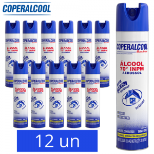 Alcool 70 Aerossol Coperalcool - 360 ml (kit c/12)