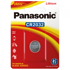 Bateria de Lithium Botão CR 2032 Panasonic - kit c/10 unidades