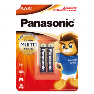 Pilha Palito AAA Alcalina Panasonic - c/2 (caixa com 12 cartelas)