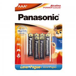 Pilha Palito AAA Alcalina Panasonic - c/6 (caixa com 12 cartelas)