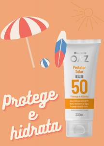 Protetor Solar Fator 50 FPS OAZ Vegano Toque Seco