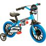 Bicicleta Infantil Cairu Aro 12 Veloz Nathor com Rodinhas Azul e Preto