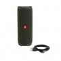 Caixa De Som Portátil JBL Flip 5 Verde Bluetooth 4.2  À Prova D'água 20W RMS
