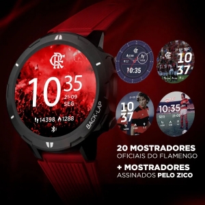 Relógio Smartwatch Technos Masculino Connect Sport TSPORTSAF/7R Vermelho/Preto