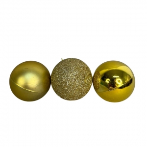 Bola Natalina 4cm Tubo com 24 Unidades Dourada