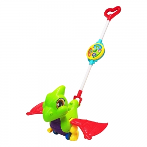 Brinquedo Empurra Baby Dinossauro Som e Luz