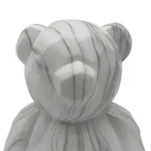 Urso em Cerâmica Marmorizada Decorativo 14 X 11cm
