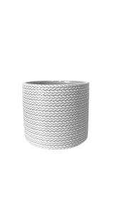 Vaso de Cerâmica Trancado Cores 15x13cm Branco