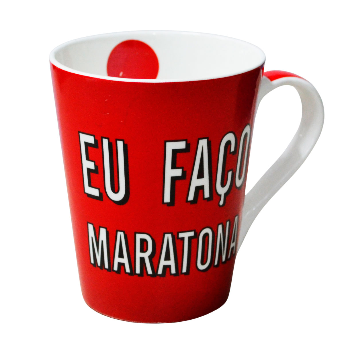 Caneca Eu Faço Maratona Para Café/chá De 370ml Porcelana
