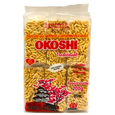 Flocos de Arroz Caramelizado Okoshi 200g Hikage