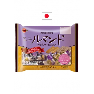 Biscoito de Massa Folhada e Coberto com Chocolate ao Leite e Caramelo 161g Bourbon Japão