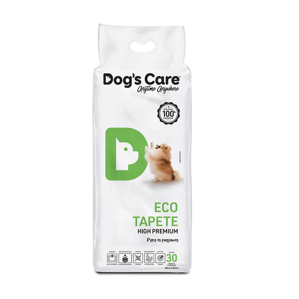 NOVO Eco Tapete Higiênico High Premium Pequeno Porte Dog's Care