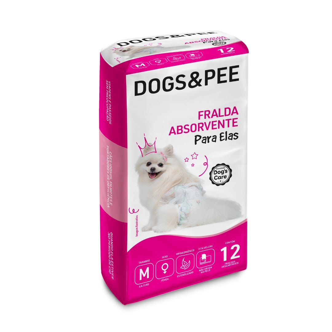 Fralda Absorvente para cães Fêmeas Dog's Care