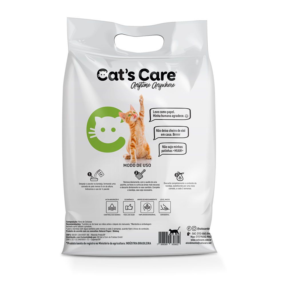 Granulado Higiênico para Gatos Cat's Care