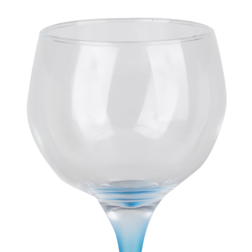 Taça Gin Tônic em Vidro Base Color Azul Neon 600ml