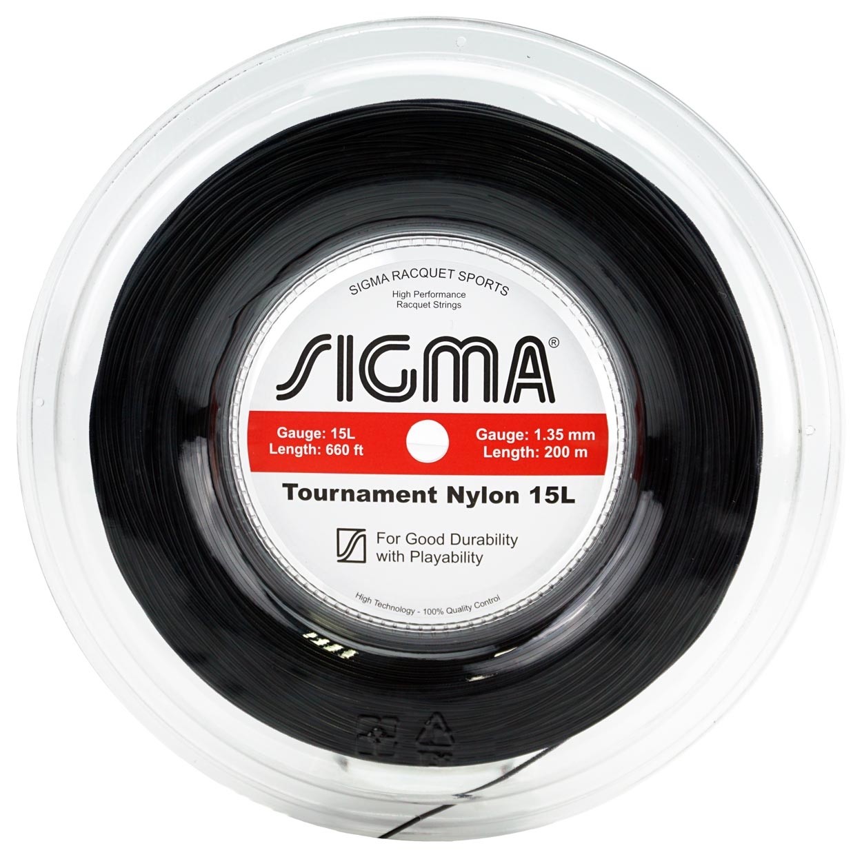 Corda Sigma Tournament Nylon 15L 1.35mm Rolo 200m Preta