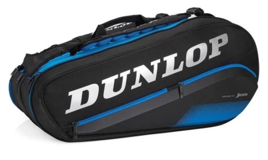 Raqueteira Dunlop FX Performance 8 Térmica Preta e Azul
