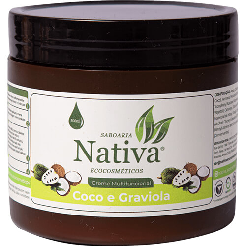 Creme Multifuncional Natural - Coco e Graviola - Nativa Eco-Cosméticos