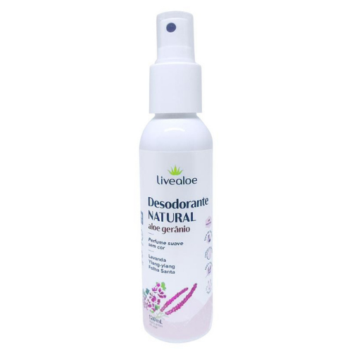 Desodorante Natural em Spray - Aloe Gerânio - Livealoe