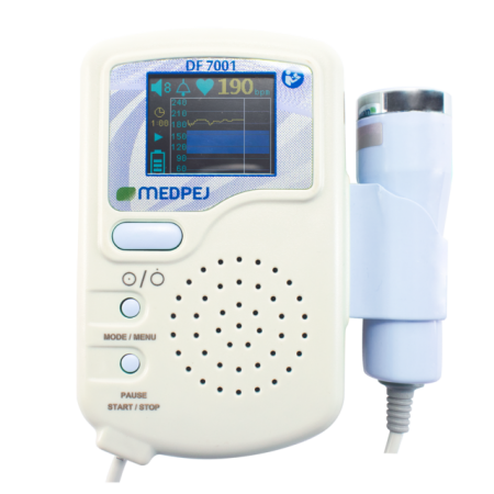 Detector Fetal Portátil Digital Tela Colorida Bateria Recarregável + Aplicativo DF 70001-DG - Medpej