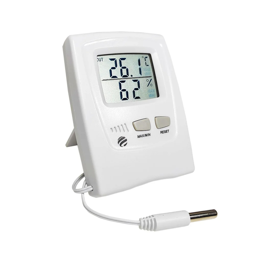 Termo-Higrômetro Digital Temperatura Interna 0ºC à 50ºC Externa (7666.02.0.00) - Incoterm