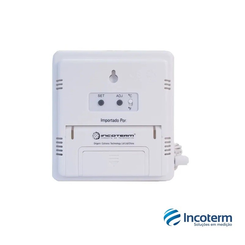 Termo-Higrômetro Digital Temperatura Interna e Externa e Umidade Interna (7663.02.0.00) - Incoterm  - Cirúrgica Passos