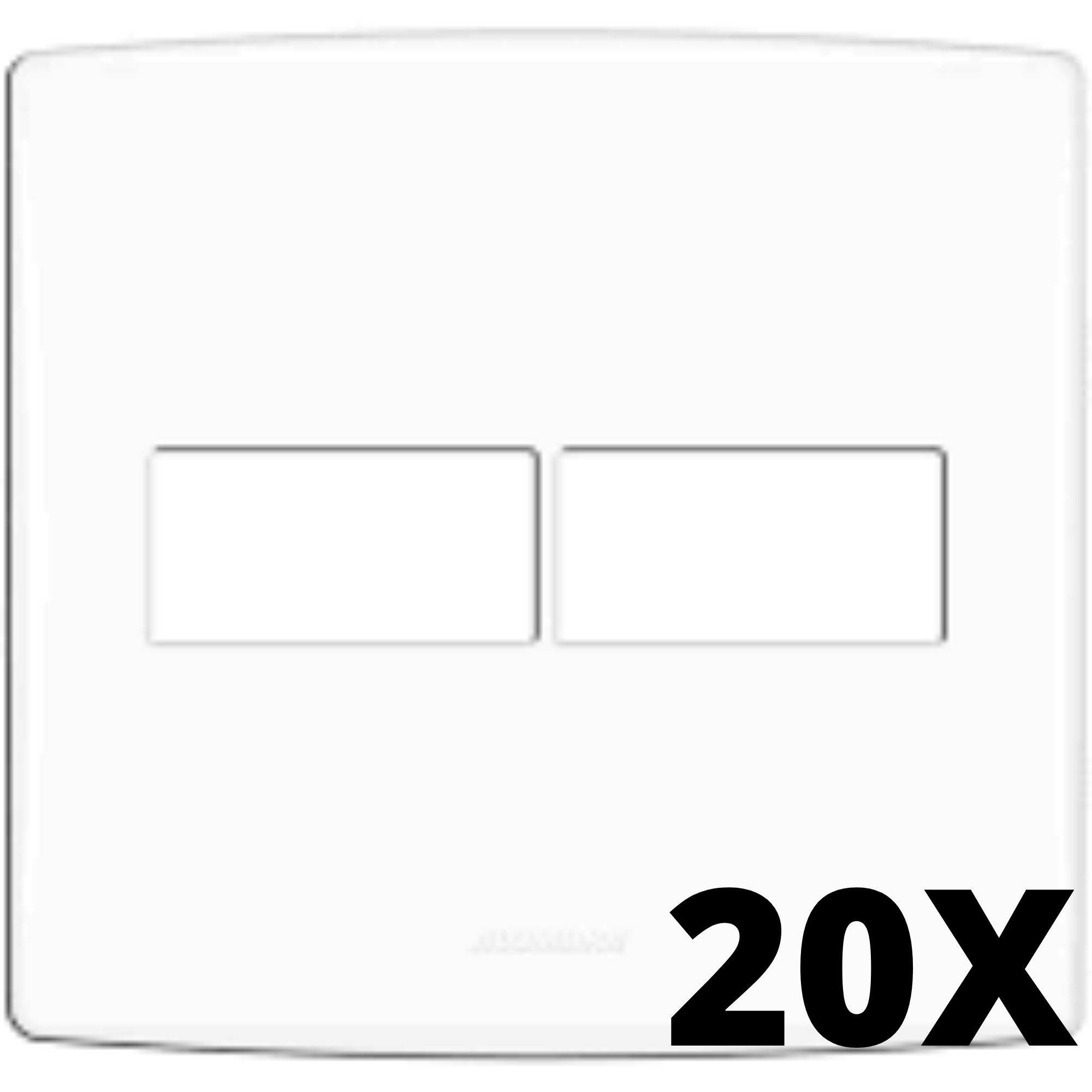 Kit 20 und Alumbra Bianco Pró Placa 4x4 1 Seção + 1 Seção