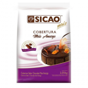 COBERTURA SABOR CHOCOLATE MEIO AMARGO EM GOTAS 2,05KG SICAO