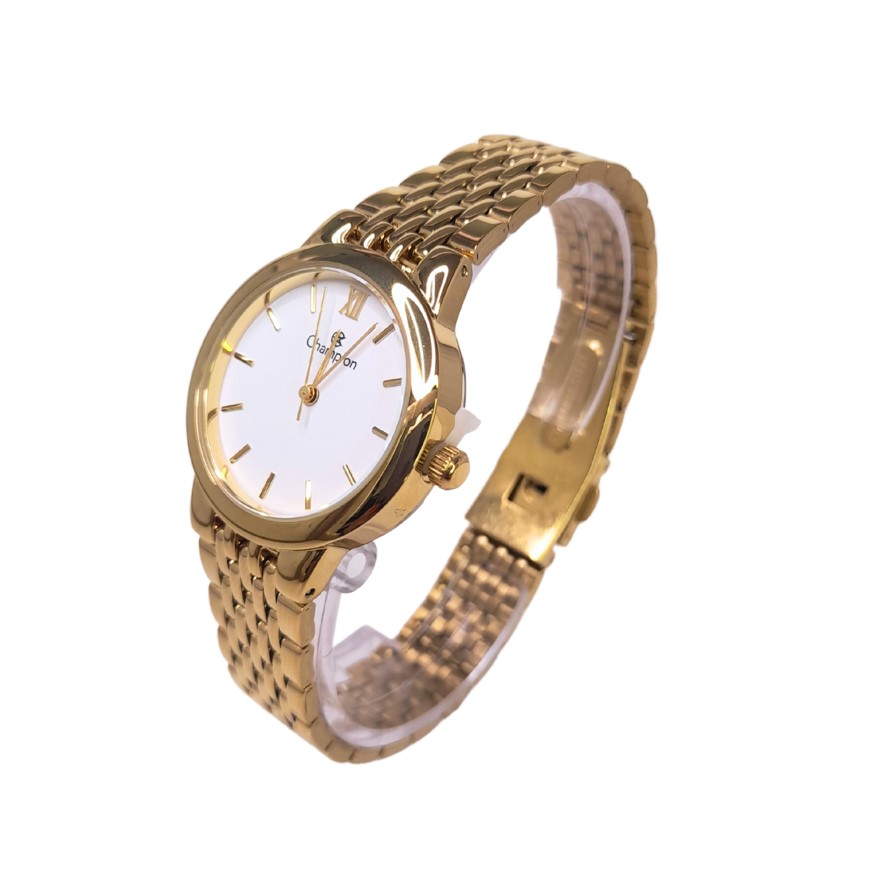Relógio Champion Feminino Dourado CH24035W + Semijoia