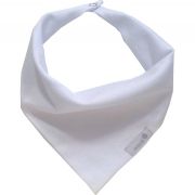 Babador bandana estilo lenço fustão branco liso