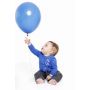 Body bebê unissex astronauta manga longa suedine azul
